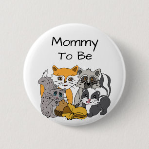 Chapa Redonda De 5 Cm Mamá será Baby Shower de Woodland Forest Animals