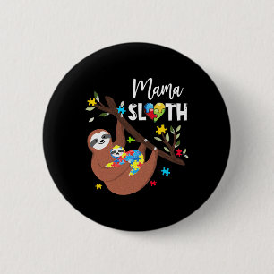 Chapa Redonda De 5 Cm Mama Slozzle Piece Autism Awareness Autism Mo