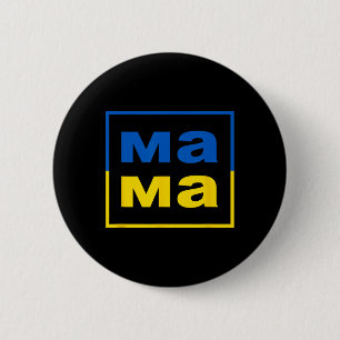 Chapa Redonda De 5 Cm Mamá ucraniana bandera de Ucrania madre orgullosa