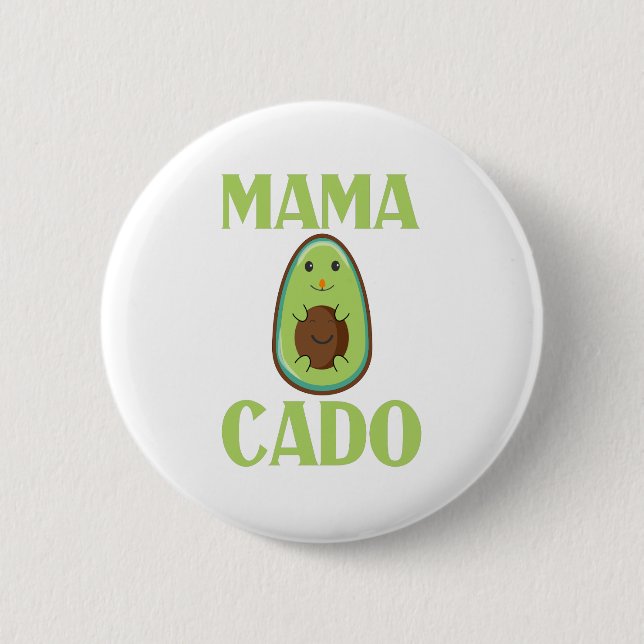 Chapa Redonda De 5 Cm Mamacado Funny Cute Aguacate Regalo del Día de la  (Anverso)