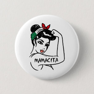 Chapa Redonda De 5 Cm Mamacita Cinco De