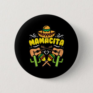 Chapa Redonda De 5 Cm Mamacita Sombrero Cinco De Mayo Fiesta Mejicano Ho