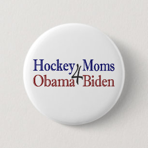 Chapa Redonda De 5 Cm Mamáes 4 Obama Biden del hockey