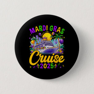 Chapa Redonda De 5 Cm Mamáes de crucero familiar Mardi Gras Carnival Cru