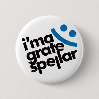 Chapa Redonda De 5 Cm Mamáes Grate Spellar - Azul