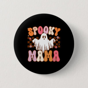 Chapa Redonda De 5 Cm Mami Halloween mamá fantasma disfraz retro Groo