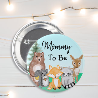 Chapa Redonda De 5 Cm Mami To Be | Baby Shower de Woodland Creations