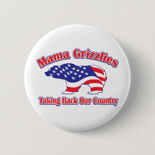 Chapa Redonda De 5 Cm Mamma-Grizzly