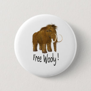 Chapa Redonda De 5 Cm Mamut Wooly "libre de Wooly"