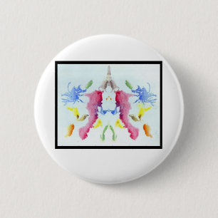 Chapa Redonda De 5 Cm Mancha de tinta 10,0 de Rorschach