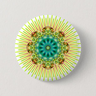 Chapa Redonda De 5 Cm Mandala amarillo verde   hacer su propio fondo