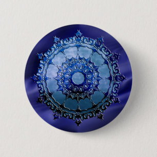 Chapa Redonda De 5 Cm Mandala celta olas azules