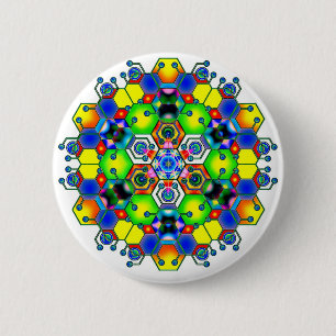 Chapa Redonda De 5 Cm Mandala cósmica 1