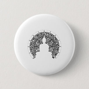 Chapa Redonda De 5 Cm Mandalá de Buda Espiritual Yogi Budismo Zen Vintag