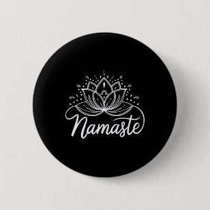 Chapa Redonda De 5 Cm Mandalá de Yoga de Meditación de Flor de Loto Nama