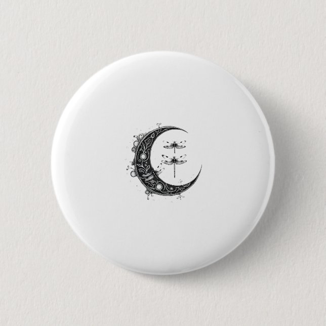 Chapa Redonda De 5 Cm Mandala Dragonfly Gothic Dragonflies (1) (Anverso)