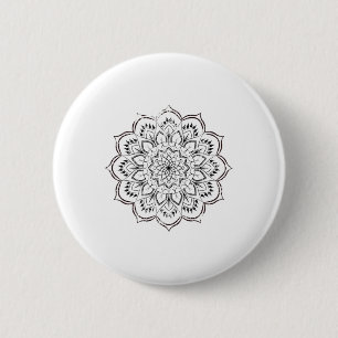 Chapa Redonda De 5 Cm Mandalá Espiritual Afligido Paz Boho Yoga Espiritu