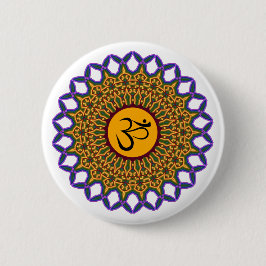 Chapa Redonda De 5 Cm Mandala espiritual Yoga Om Peacock Kaleidoscope