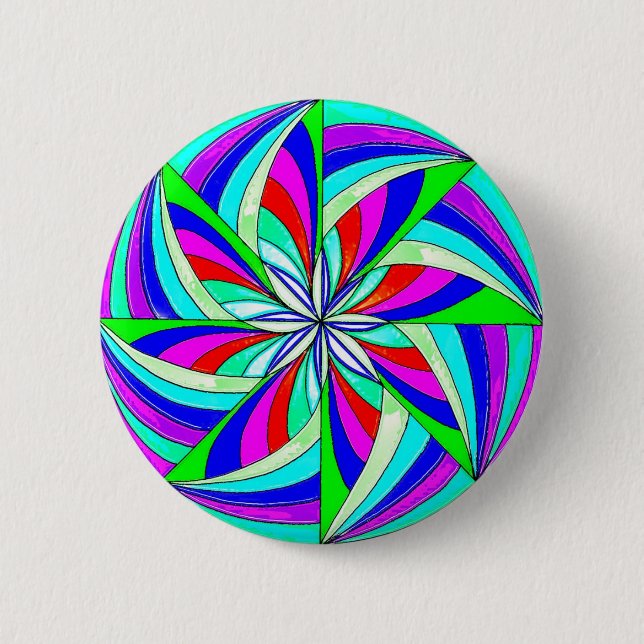 Chapa Redonda De 5 Cm Mandala mágica (Anverso)