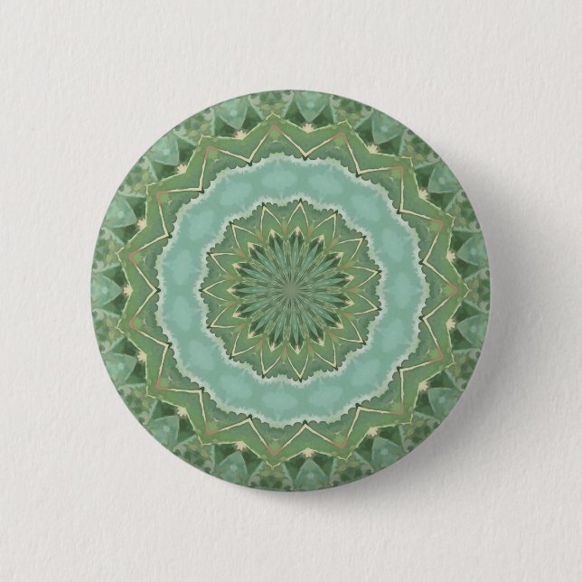 Chapa Redonda De 5 Cm Mandala suculenta (Anverso)