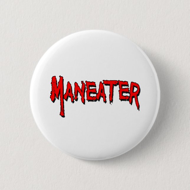 Chapa Redonda De 5 Cm Maneater (Anverso)