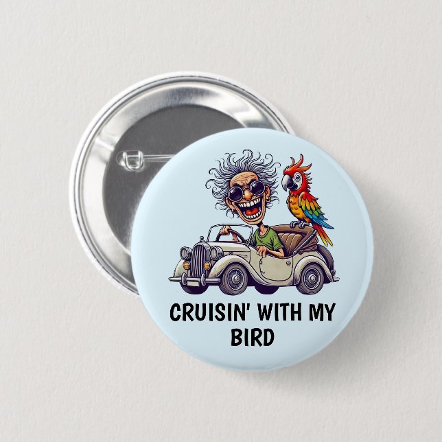 Chapa Redonda De 5 Cm Manejo de un hombre (Anverso y reverso)