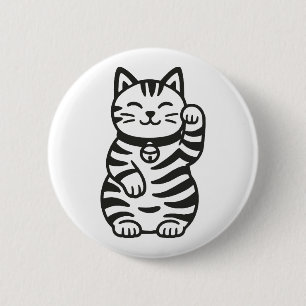 Chapa Redonda De 5 Cm Maneki Neko