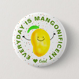 Chapa Redonda De 5 Cm Mango Pun positivo - Todos los días son maniobrero