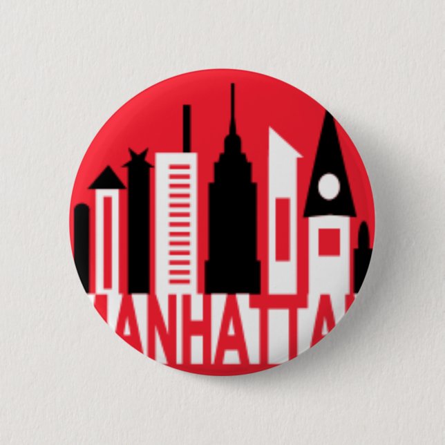 Chapa Redonda De 5 Cm Manhattan (Anverso)