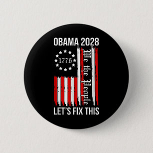 Chapa Redonda De 5 Cm Manifestación de protesta política 2028 de Obama r