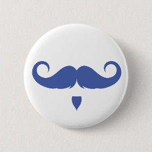Chapa Redonda De 5 Cm Manillar de personalizable Mustache