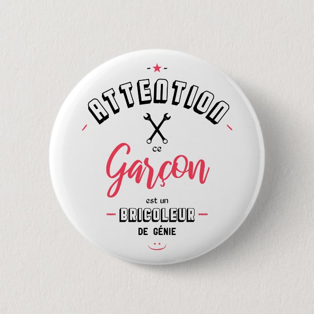 Chapa Redonda De 5 Cm Manitas de génie (Anverso)