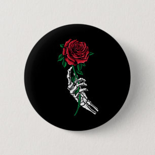 Chapa Redonda De 5 Cm Mano De Esqueleto Con Un Vestido De Halloween De R