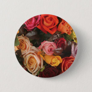 Chapa Redonda De 5 Cm Manojo de rosas