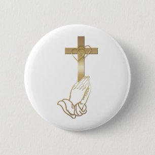 Chapa Redonda De 5 Cm Manos de rogación