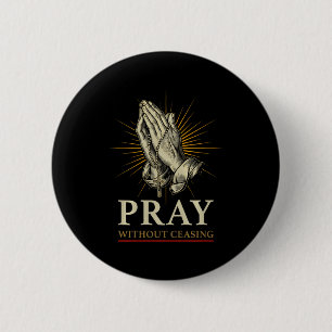 Chapa Redonda De 5 Cm Manos Orando Jesús Cruz Rosario Fe Devoción Pr