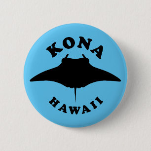 Chapa Redonda De 5 Cm Manta Ray buceando en Kona, Hawaii