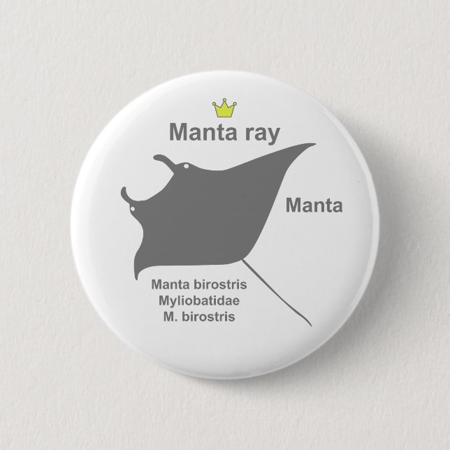 Chapa Redonda De 5 Cm Manta ray g5 (Anverso)