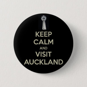 Chapa Redonda De 5 Cm mantener la calma visita a auckland