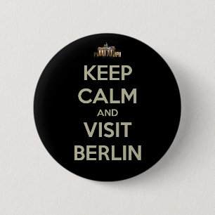 Chapa Redonda De 5 Cm mantener la calma visitar berlín