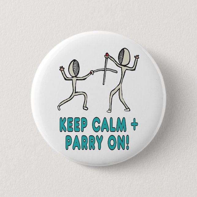 Chapa Redonda De 5 Cm Mantener la cerca tranquila (Anverso)