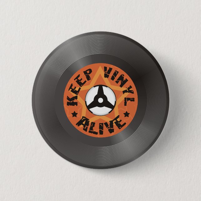 Chapa Redonda De 5 Cm Mantener vivo Vinyl (Anverso)