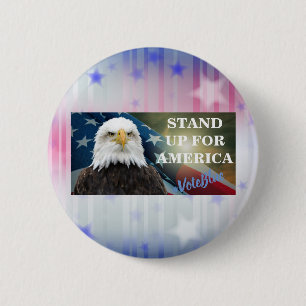 Chapa Redonda De 5 Cm MANTENERSE A FAVOR DE ESTADOS UNIDOS #VoteBlue