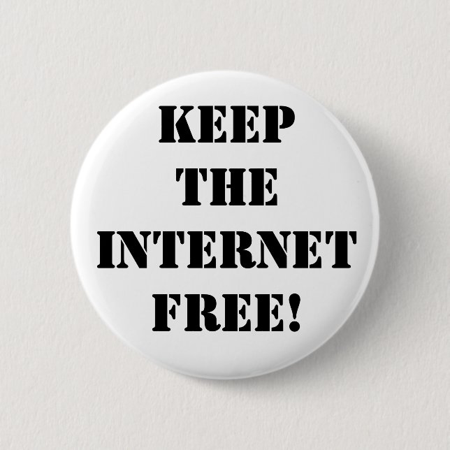 Chapa Redonda De 5 Cm ¡Mantenga el Internet libre! (Anverso)