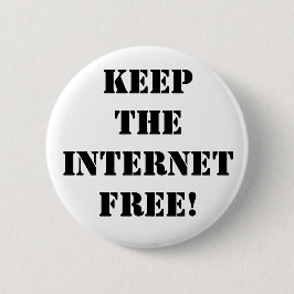 Chapa Redonda De 5 Cm ¡Mantenga el Internet libre!