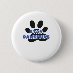 Chapa Redonda De 5 Cm Manténgase cautivado animal paw
