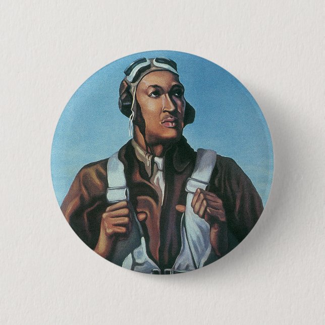 Chapa Redonda De 5 Cm Mantennos Volando ~ Tuskeege Airman (Anverso)