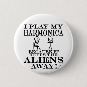 Chapa Redonda De 5 Cm Mantiene a los extranjeros alejados de Harmonica