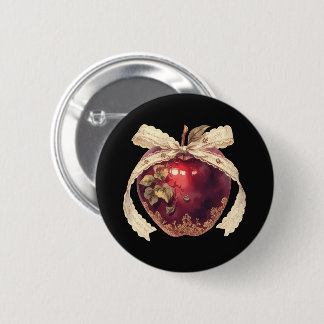 Chapa Redonda De 5 Cm Manzana oscura de veneno gótico romance Halloween