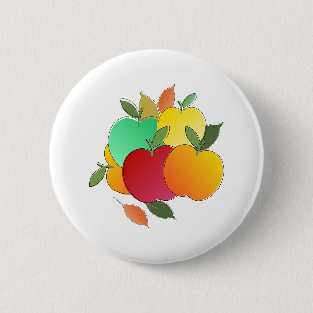 Chapa Redonda De 5 Cm Manzanas (Anverso)